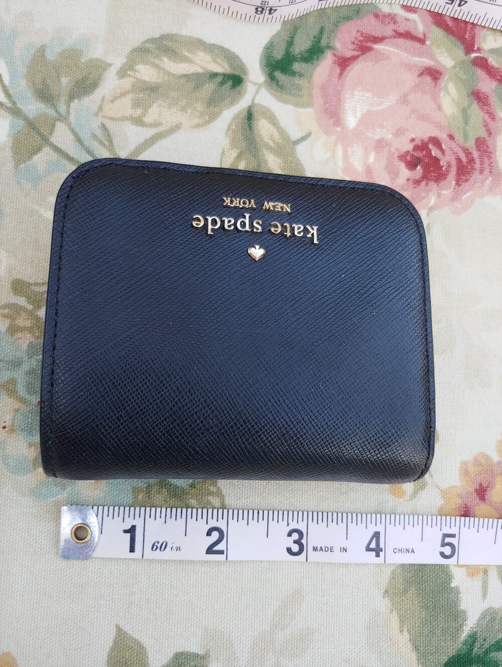 kate spade New York Black Saffiano Leather Compact Wallet - Picture 8 of 15